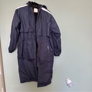 Swimmers Navy Long Hooded parka
